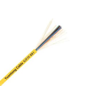Wholesale Round Yellow Fibre Optic Cable , PVC Lszh GJFJV 8 Core Fiber Optic Cable from china suppliers