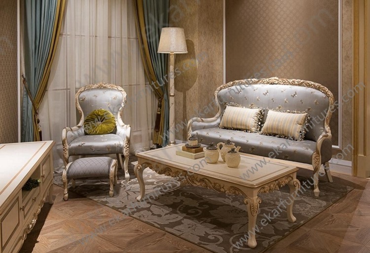 Hand Carved Furniture Bedroom classic luxury antique furniture High-Class Bedroom FB-126