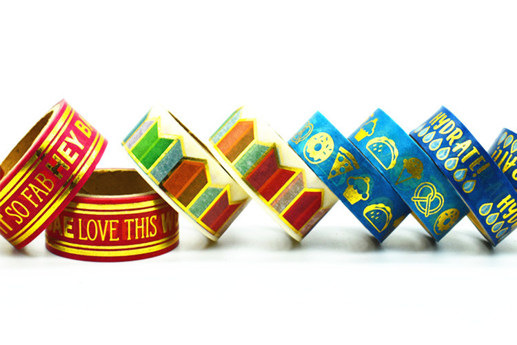 Decoration Custom Printed Silver Or Foil Adhesive Washi Tape Manufacturer