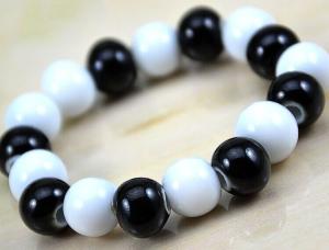 Wholesale Black and white ceramic jewelry national wind porcelain beads bracelet fashion simple from china suppliers