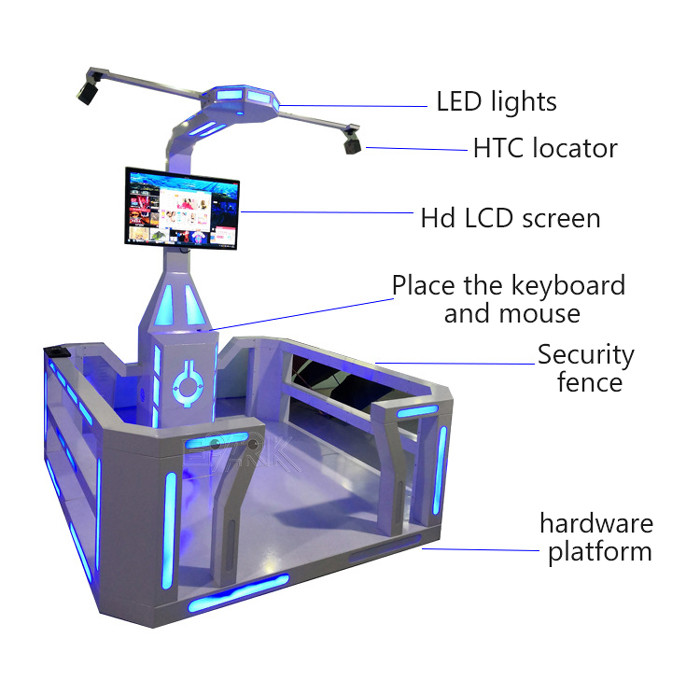 700W Virtual Reality Game Machine 42 Inch White HTC Vive Square Platform