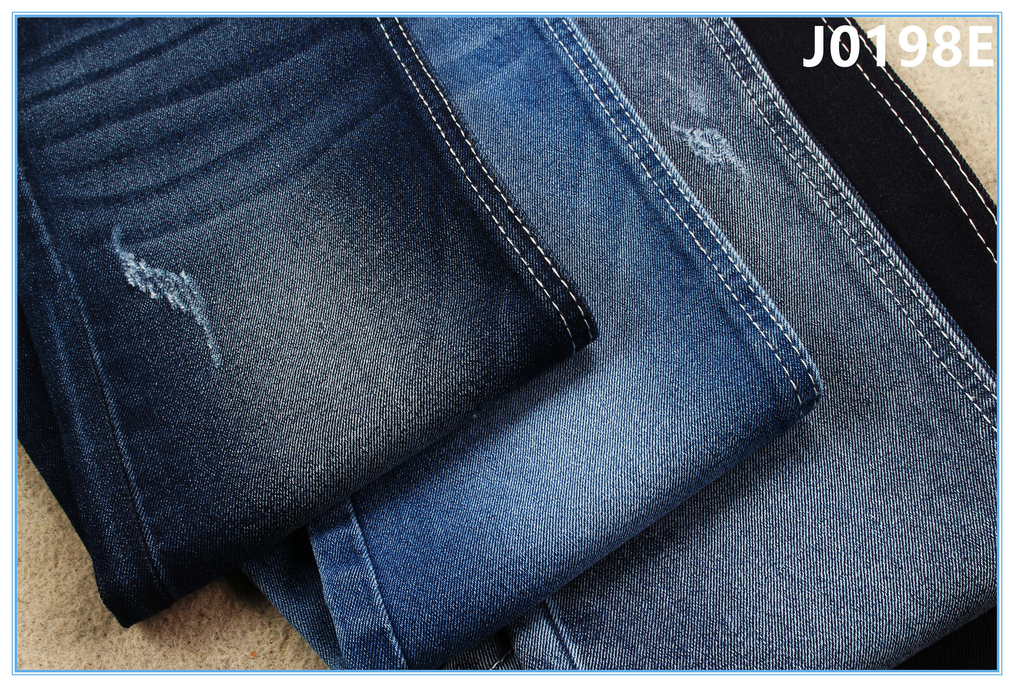 11oz Super Dark Blue Denim Jeans Fabric For Apparel