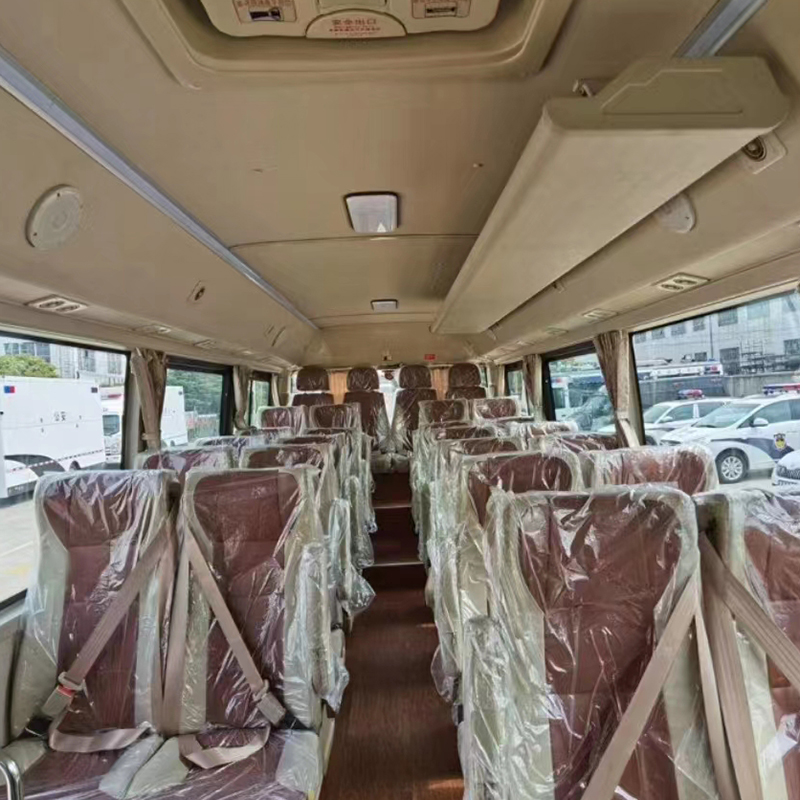 Manual Transmission Type 24-30 Seats Diesel Engine Coaster Mini Bus for Luxury Passenger