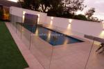 Brown 10mm Frameless Swimming Pool Glass Fence With Thermal Resistant
