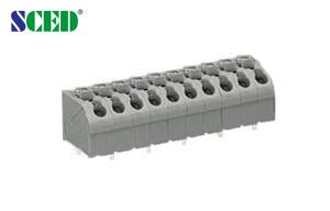 Wholesale Pitch 5.0mm Spring Terminal Block 2-24 Poles Brass 300V/10A Screwless PA66 from china suppliers