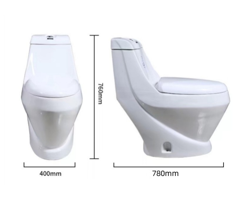 Factory Wholesale Bathroom Floor Mounted 4inches outlet 250/300mm Roughing-in Ceramic Washdown One-piece Toilet