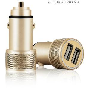 Wholesale Portable Mobile Phone Electric Cigarette lighter Car Charger With Double USB Ports from china suppliers