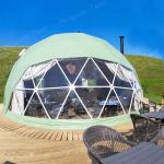 Galvanized Steel Geodesic Dome Tent Hotel Camping Waterproof House