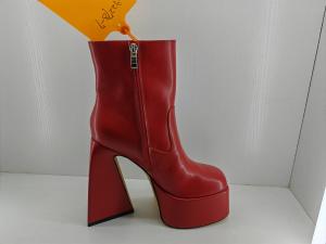 Wholesale Red Leather Women Shoe Boots High Heel For Casual Occasion from china suppliers