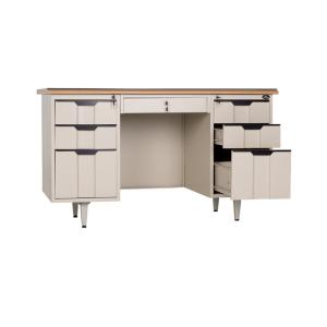 Wholesale Metal Table 1400mm Wide Steel Executive Desk Electrostatic Fireproof from china suppliers