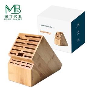 Wholesale 20 Slot Bamboo Knife Block For Kitchen Countertops from china suppliers