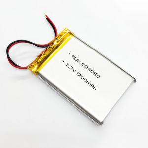 Wholesale Backup Power Rechargeable Li Ion Polymer Battery 3.7V 1700mAh 604060 from china suppliers