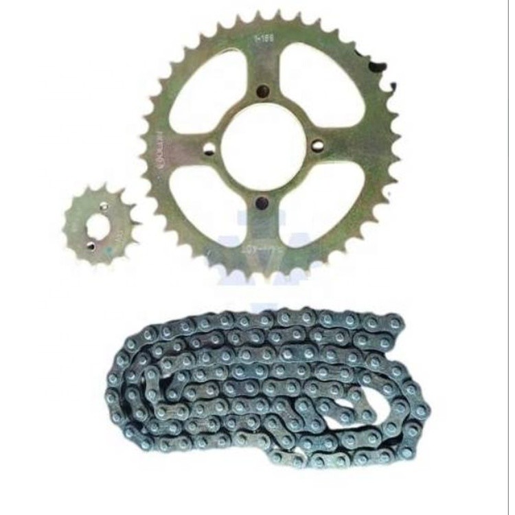 N5322220 Steel Motorcycle 428 Chain And Sprocket Kit For TVS HLX