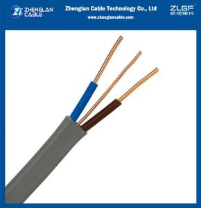 China Twin Cable 2 Core With Earth 2x1.5mm2+1mm2, 2x2.5mm2+1.5mm2 CU/PVC/PVC 300/500V on sale