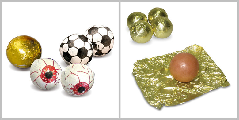 Main Function Spherical Brushing 300-500ppm Automatic Coin Foil Chocolate Egg Packing Machine