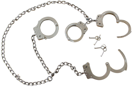 Carbon Steel Nickel Handcuffs And Legcuffs For Prisoner