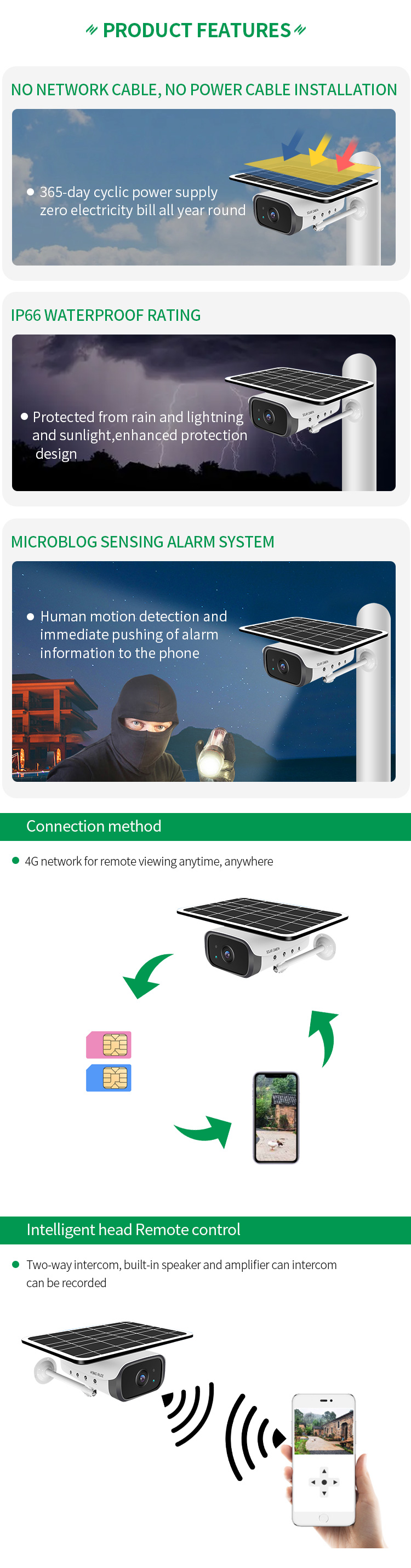 Industry Grade Outdoor Ptz 4g Security CCTV Camera Solar Powered Wireless