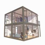 Office Convenience for Supermarket Large Curtain Wall Glass Window Movable House