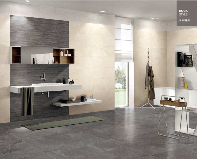 Hot Sale Modern Style porcelain Tile Office Meeting Room 60*60cm Matte Finish Tile Black Wall Tile