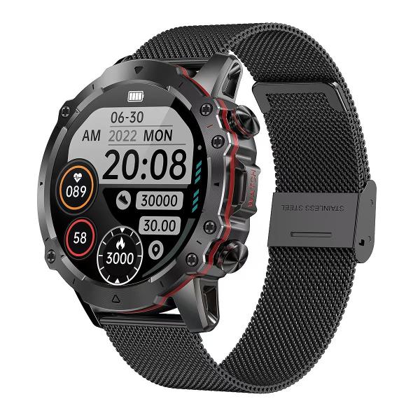 AK56 Bluetooth Sport Smart Watch 1.43 Inch Round Screen Sport Heart Rate