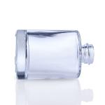30ml Luxury Clear Square Cosmetic Foundation Glass Bottle With Pump Spray F012