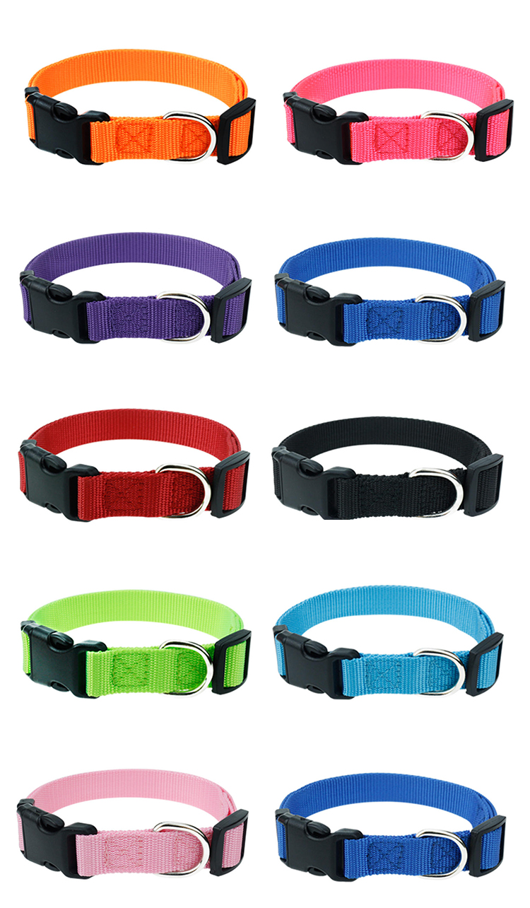 Pet Blank Plain Personalized Nylon Dog Collar Sustainable Dog Leash And Collar