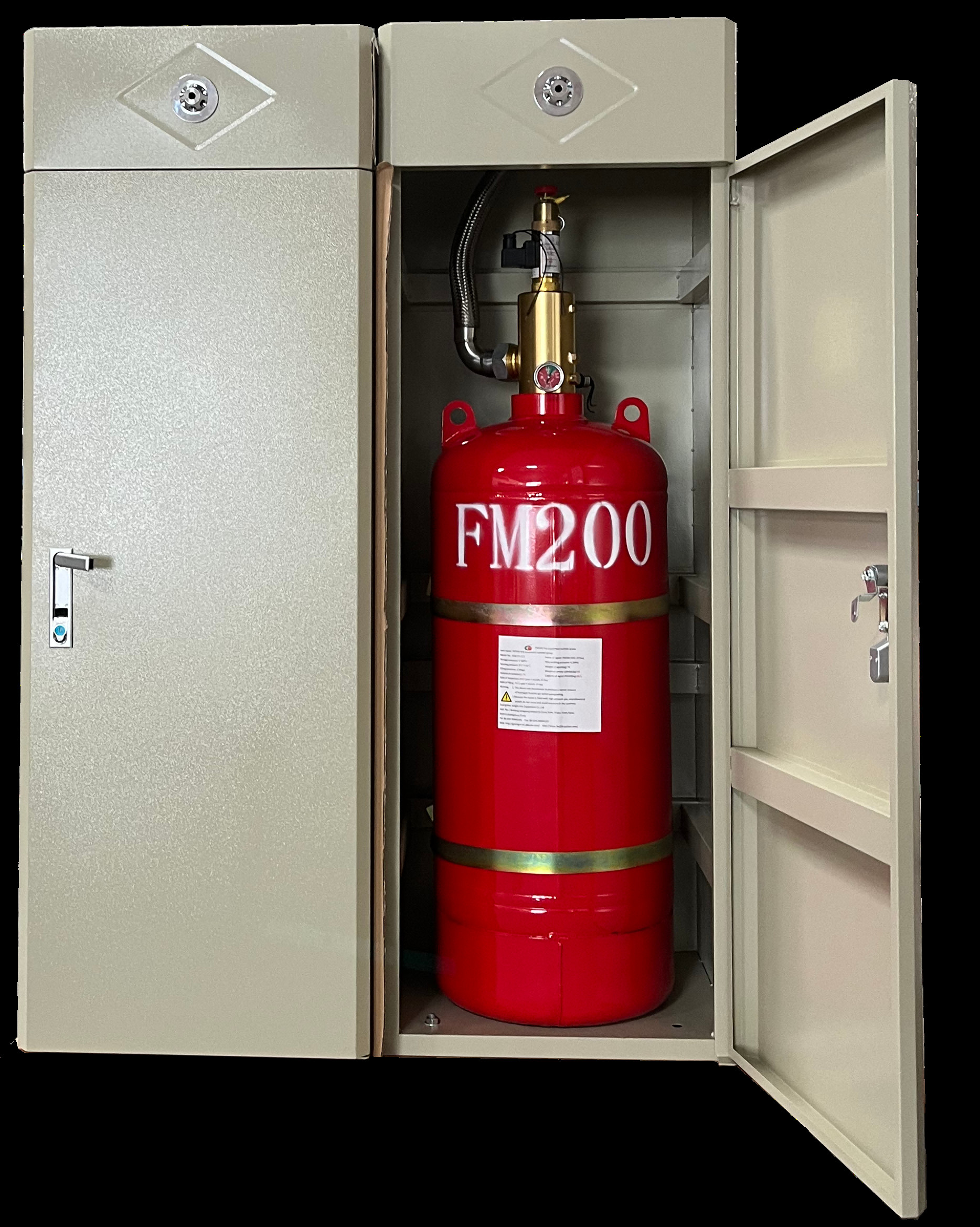 2.5MPa FM200 Cabinet Type Extinguisher System Protect Critical Assets Low Concentration
