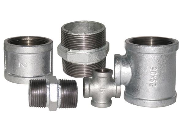 Industrial Malleable Iron Pipe Fittings Galvanized Pipe Connectors For Municipal