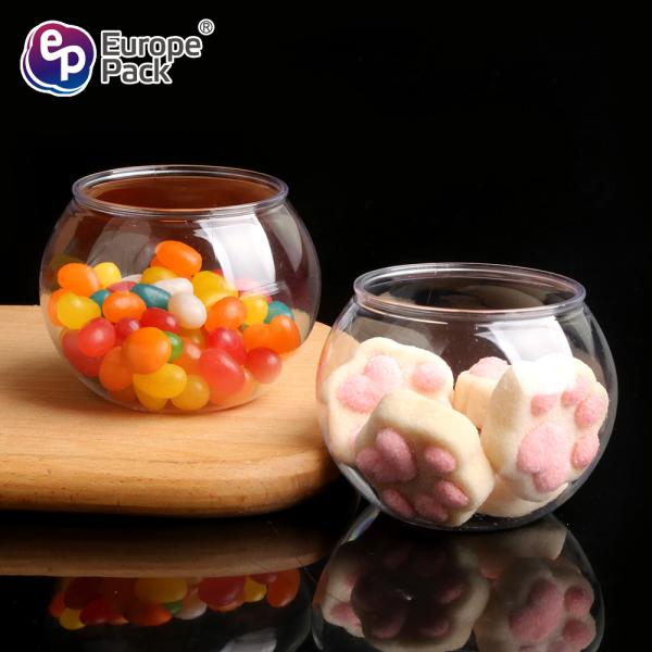 Round ball shape plastic cup dessert pudding,wholesale disposable clear plastic