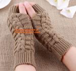 Pineapple Dot Women Knit Warm Winter Gloves Crochet Hand Warmers Computer