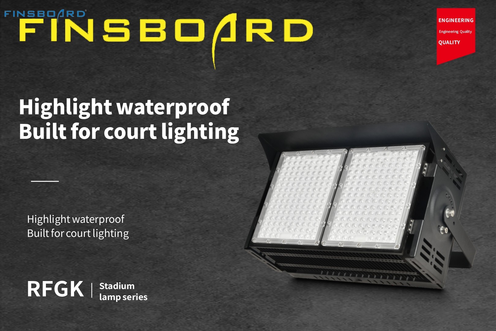 Dimmable LED Stadium Lighting 6500w 45° Lens Angle