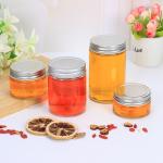 High Durability 300ml Food Storage Jars , Screw Lid Wide Mouth Glass Jars