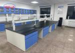 Black Chemistry Lab Bench Laboratory Furniture Indonesia With Reagent Racks And