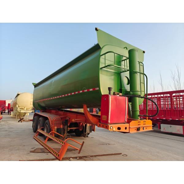 4-6L Engine Capacity Rear Tipper Trailer 30 35 40 Cubic Meter Dump Trailer 40 60 80 Tons