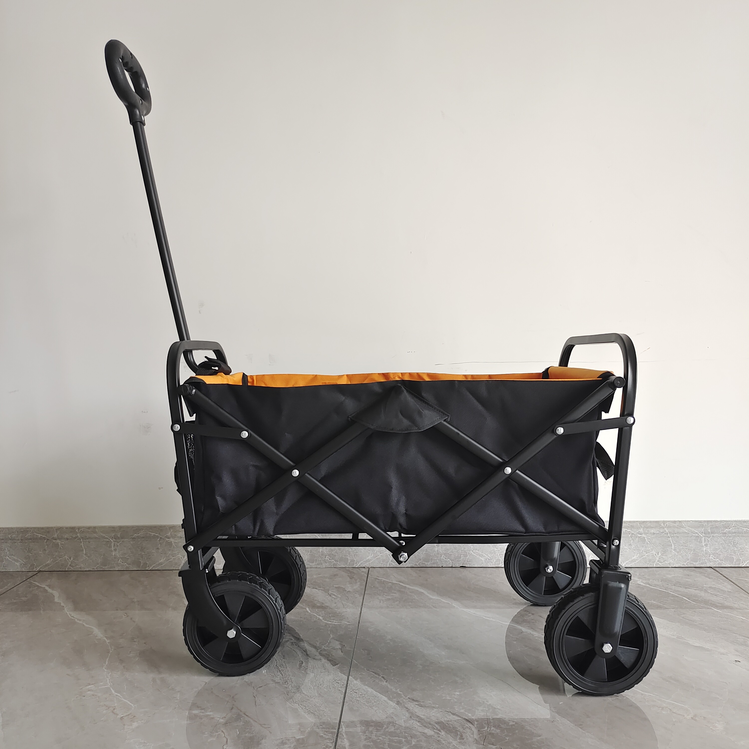 Mini Collapsible Shopping Cart With 6 Inch Wheels For Outdoor Folding Camping Cart