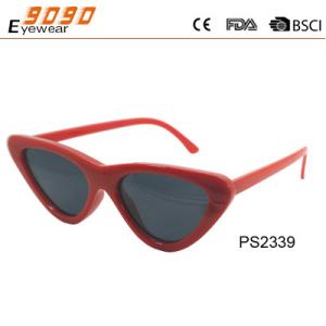 Wholesale Lady's red elegant fashionable sunglasses,madde of plastic fram and hinge from china suppliers