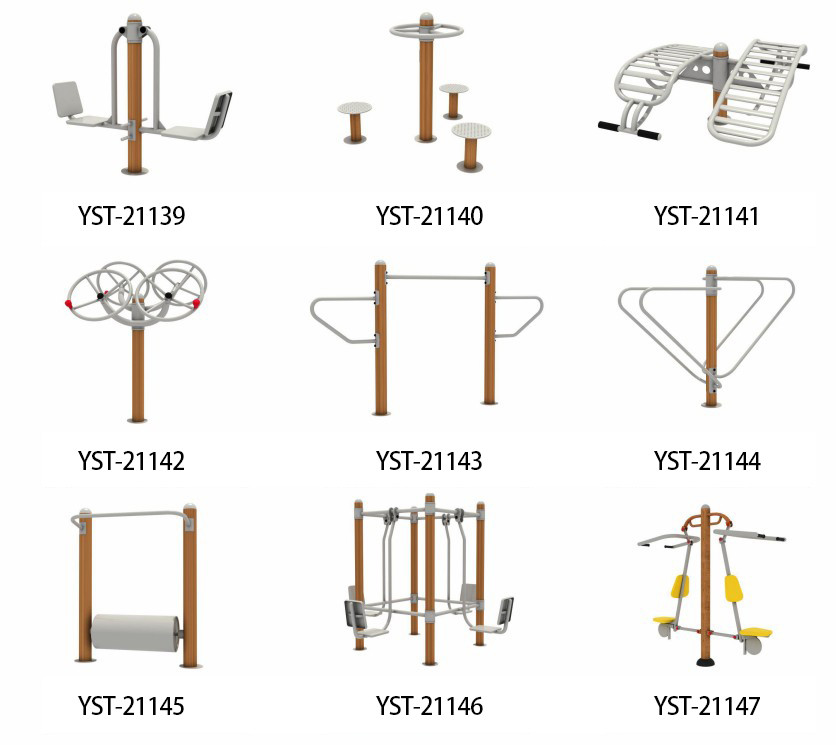 Galvanized Steel Outdoor Workout Equipment Garden Fitness Equipment