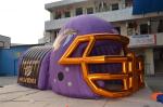 Portable Inflatable football helmet entrance tunnel, football tunnel