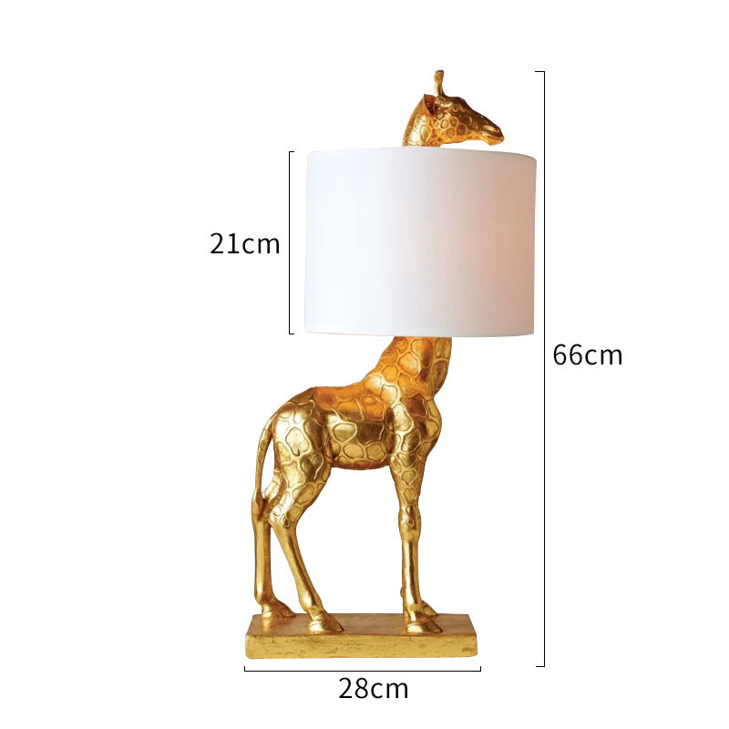 Resin Giraffe Creative Table Lamps for Chirldren's Bedroom Study table Light(WH-MTB-268)