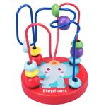 Montessori Wooden Toys for Kid Wooden Circles Bead Wire Maze Roller Coaster