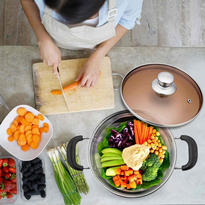 Wholesale Top Seller Kitchen Cooking Ware Hot Pot Induction Stainless Steel Cookware Soup Pot