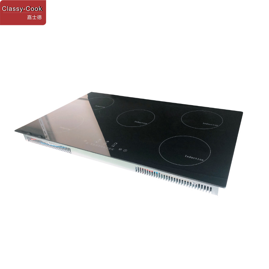 30" 6kw 240v Black Glass Five Burner Wifi Induction Cooktop 5 Speed Elements