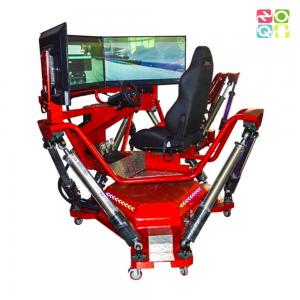 Wholesale 3 Screen Dynamic Car Driving Simulator Machine 6 DOF Linkable from china suppliers
