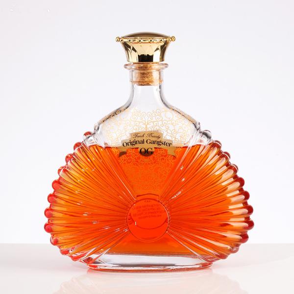 Collar Material Glass Bottle 500ml 700ml Whisky Brandy for Clients' Specific