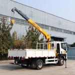 tipper truck mounted crane 3.2 ton 4 ton knuckle hydraulic boom crane for sale