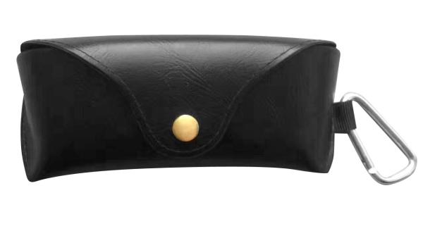 soft fashion unisex sunglasses box with black artificial leather and metal clip