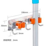 304 stainless steel Wall Mounted Organizer Reusable Tool Gripper Mop Broom