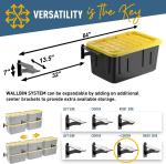 Garage Shed Storage Bins Rack Made of Heavy Duty Steel for 27-Gallon Bins in