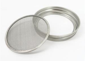 Wholesale 82 / 86 MM Mason Jar Strainer Lid , Stainless Steel Wire Mesh Customized Size from china suppliers