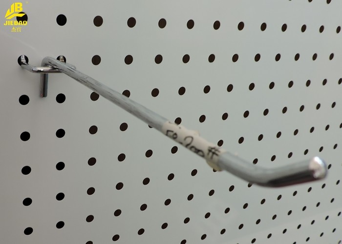 Perforated Backing Pegboard Hooks , Electroplating Color 12 Inch Pegboard Hooks